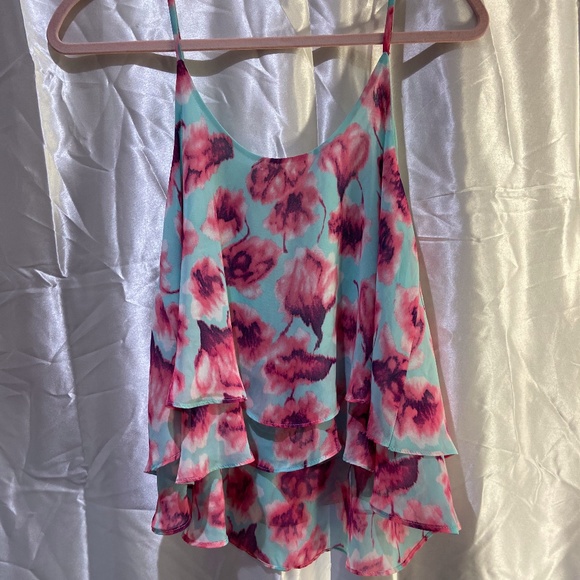 Floral Chiffon Tank - Picture 3 of 4
